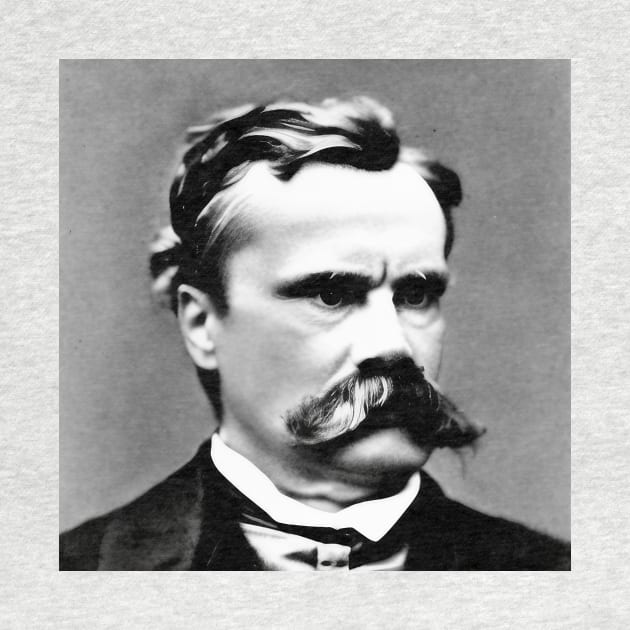 Friedrich Nietzsche Black and White by Disputatious